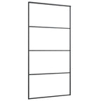 Vidaxl schuifdeur 102,5x205 cm mat esg-glas en aluminium zwart