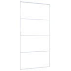 Vidaxl schuifdeur 102,5x205 cm mat esg-glas en aluminium wit
