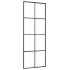 Vidaxl schuifdeur 76x205 cm esg-glas en aluminium zwart