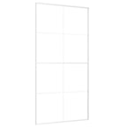 Vidaxl schuifdeur 102,5x205 cm esg-glas en aluminium wit