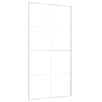 Vidaxl schuifdeur 102,5x205 cm mat esg-glas en aluminium wit