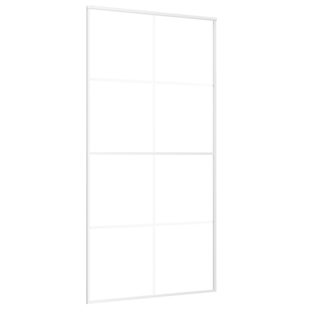 Vidaxl schuifdeur 102,5x205 cm mat esg-glas en aluminium wit