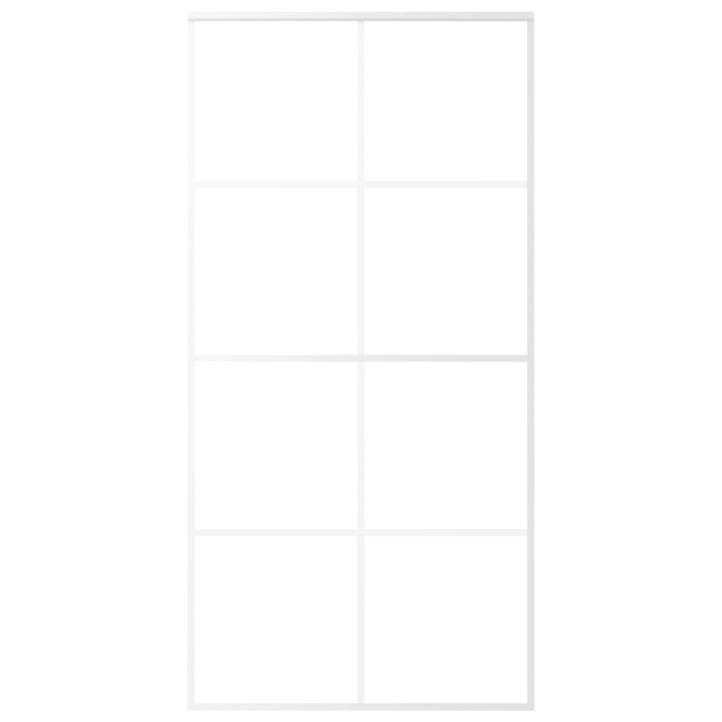 Vidaxl schuifdeur 102,5x205 cm mat esg-glas en aluminium wit