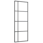 Vidaxl schuifdeur 76x205 cm esg-glas en aluminium zwart