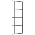 Vidaxl schuifdeur 76x205 cm mat esg-glas en aluminium zwart