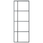 Vidaxl schuifdeur 76x205 cm mat esg-glas en aluminium zwart