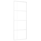 Vidaxl schuifdeur 76x205 cm esg-glas en aluminium wit