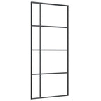 Vidaxl schuifdeur 90x205 cm esg-glas en aluminium zwart
