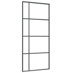 Vidaxl schuifdeur 90x205 cm mat esg-glas en aluminium zwart
