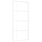 Vidaxl schuifdeur 90x205 cm esg-glas en aluminium wit