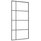 Vidaxl schuifdeur 102,5x205 cm esg-glas en aluminium zwart