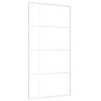Vidaxl schuifdeur 102,5x205 cm mat esg-glas en aluminium wit