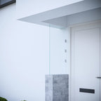 VidaXL Zijpaneel voor deurluifel 50x100 cm gehard glas transparant