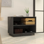 Vidaxl schoenenkast 60x34x45 cm massief grenenhout grijs