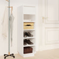 Vidaxl schoenenkast 30x34x105 cm massief grenenhout wit