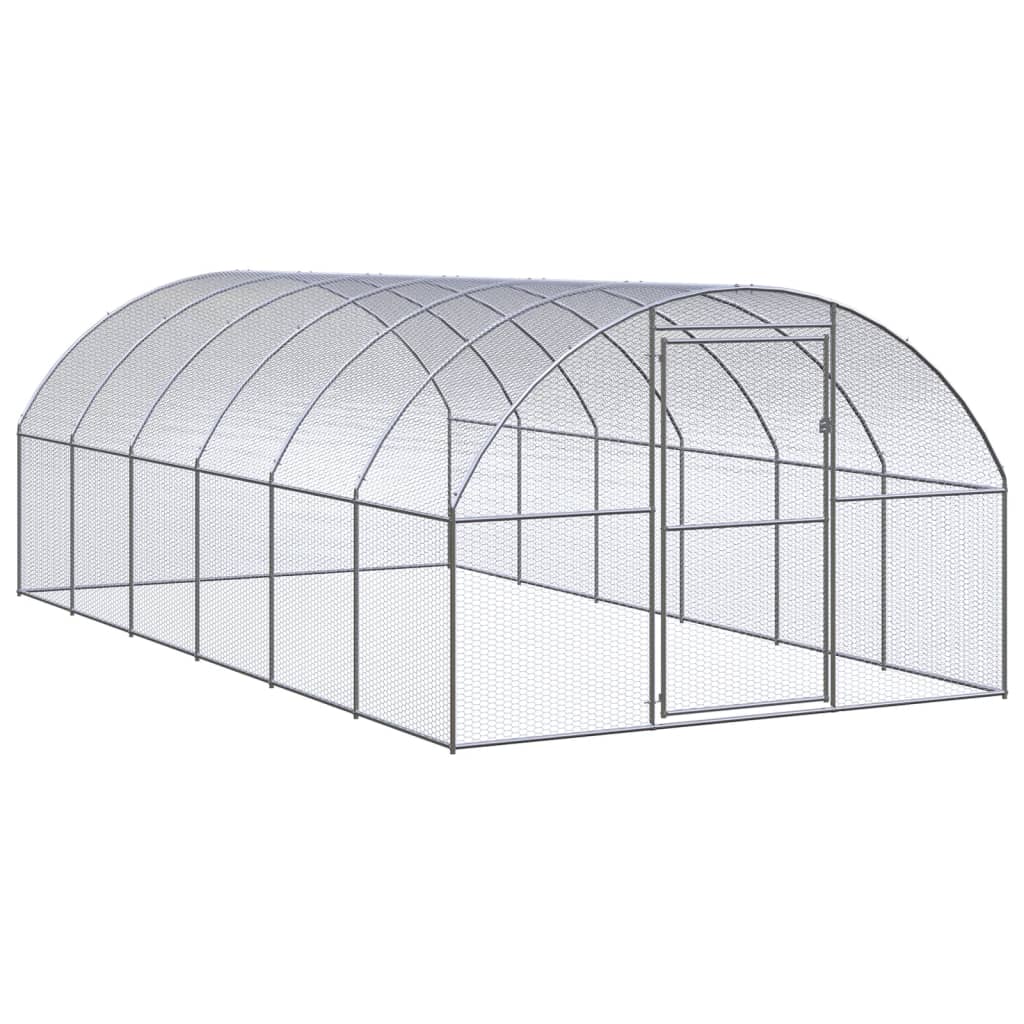 VidaXL Kippenren 3x6x2 m gegalvaniseerd staal