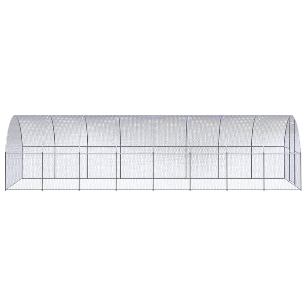 VidaXL Kippenren 3x8x2 m gegalvaniseerd staal
