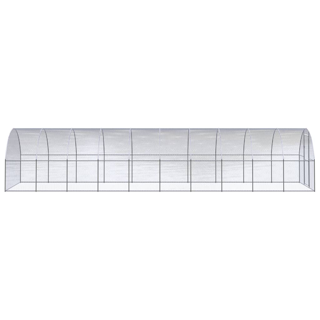 VidaXL Kippenren 3x10x2 m gegalvaniseerd staal