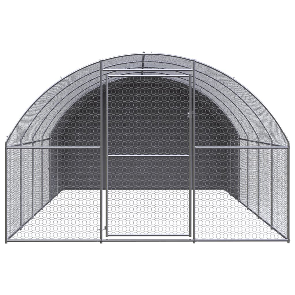 VidaXL Kippenren 3x6x2 m gegalvaniseerd staal