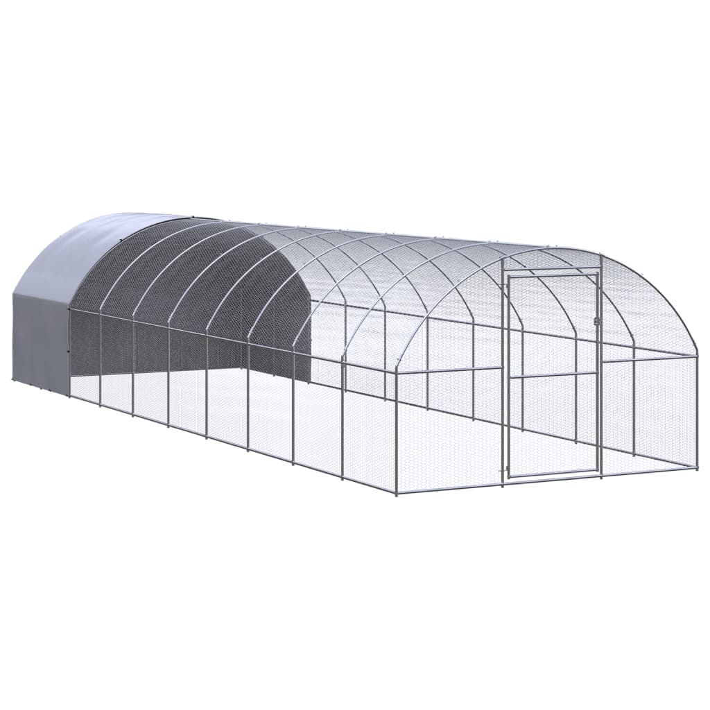 VidaXL Kippenren 3x10x2 m gegalvaniseerd staal