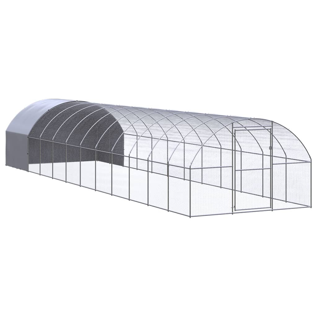 VidaXL Kippenren 3x12x2 m gegalvaniseerd staal