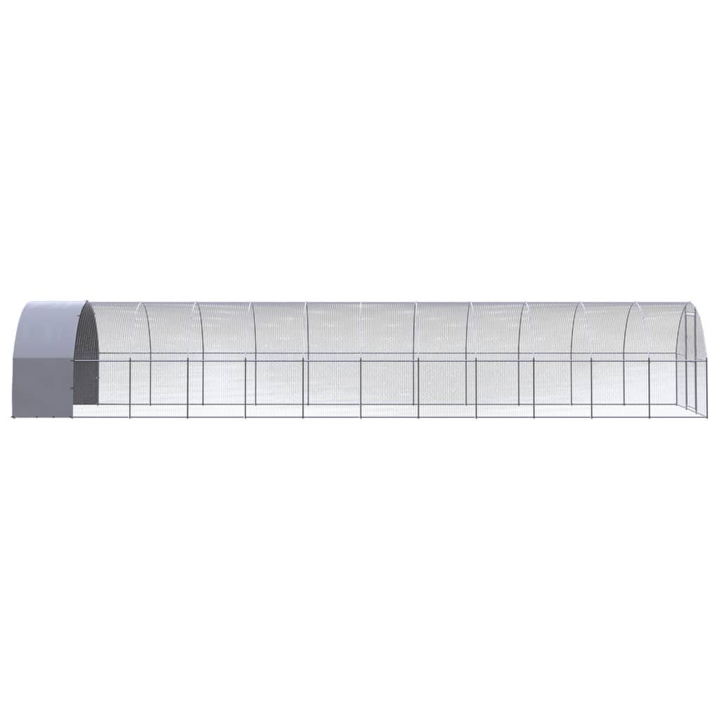 VidaXL Kippenren 3x12x2 m gegalvaniseerd staal