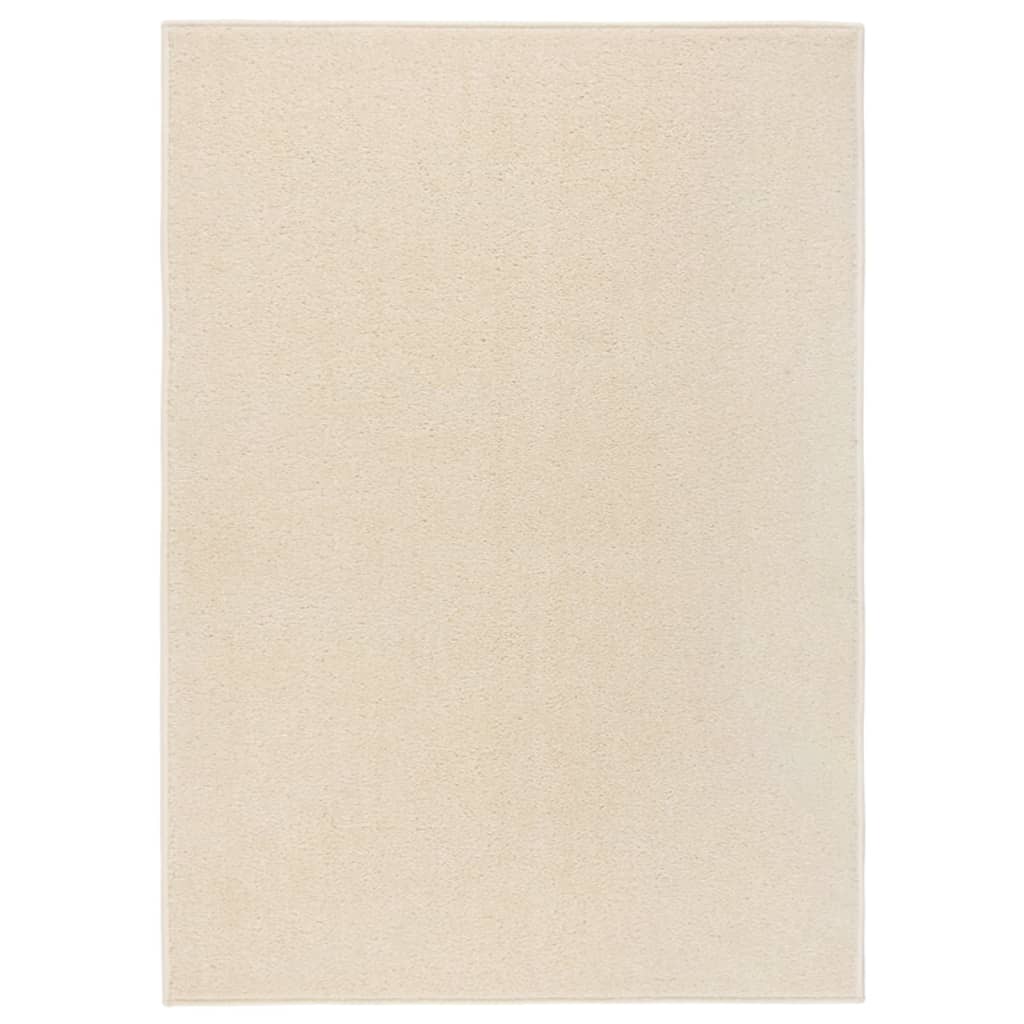 VidaXL Vloerkleed kortpolig 120x170 cm crèmekleurig