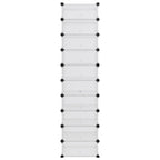 Vidaxl schoenenrek 44x32x174 cm polypropeen transparant