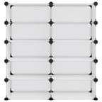 Vidaxl schoenenrek 84x32x88,5 cm polypropeen transparant