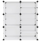 Vidaxl schoenenrek 84x31,5x93 cm polypropeen transparant