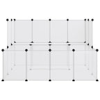 Vidaxl dierenhok klein 143x107x93 cm polypropeen en staal transparant