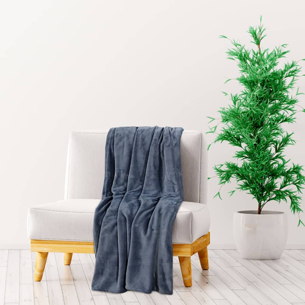 Vidaxl deken 150x200 cm polyester ultiem grijs