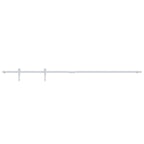 Vidaxl ophangset voor minischuifdeur 183 cm koolstofstaal wit