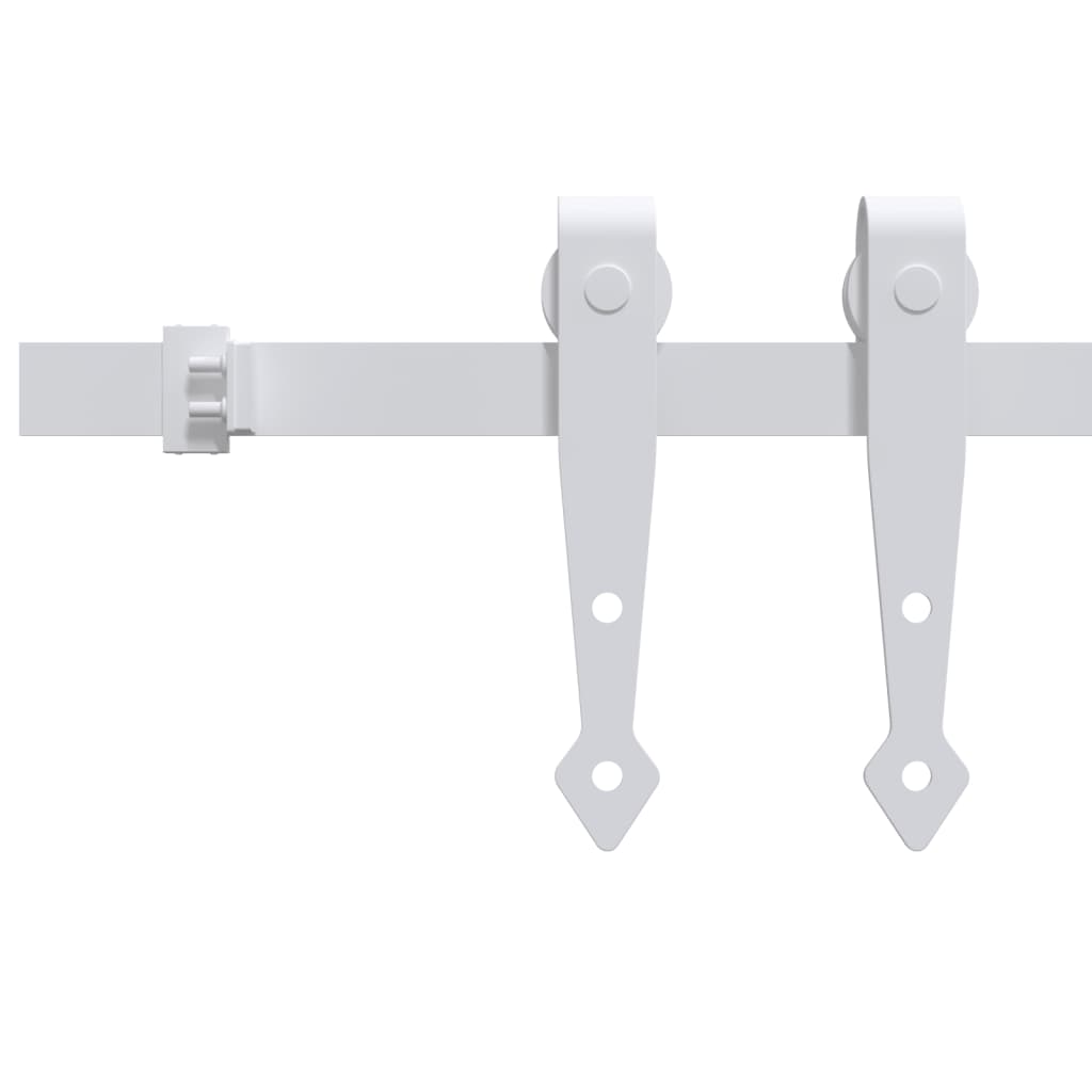 Vidaxl ophangset voor minischuifdeur 152 cm koolstofstaal wit