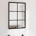 Vidaxl wandspiegel 60x40 cm metaal zwart