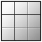 Vidaxl wandspiegel 60x60 cm metaal zwart