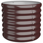 Vidaxl plantenbak 40x40x36 cm gegalvaniseerd staal bruin