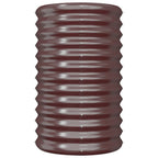 Vidaxl plantenbak 40x40x68 cm gegalvaniseerd staal bruin
