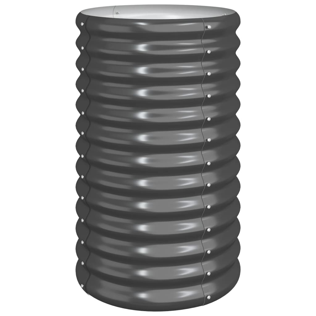 VidaXL Plantenbak 40x40x68 cm gepoedercoat staal antracietkleurig