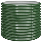 Vidaxl plantenbak 80x80x68 cm gegalvaniseerd staal groen