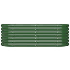 Vidaxl plantenbak 114x40x36 cm gegalvaniseerd staal groen
