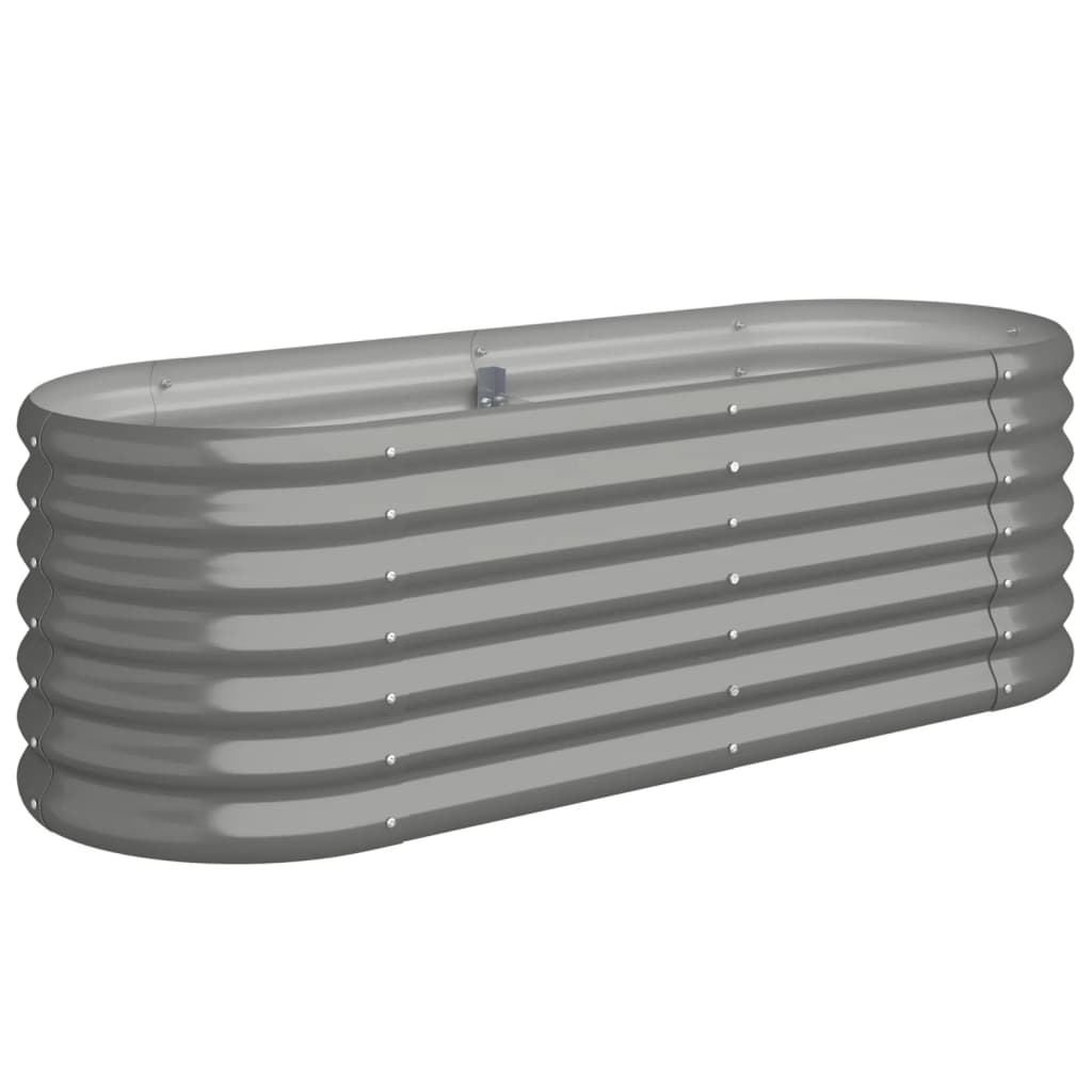 Vidaxl plantenbak 114x40x36 cm gegalvaniseerd staal grijs