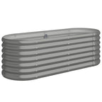 Vidaxl plantenbak 114x40x36 cm gegalvaniseerd staal grijs