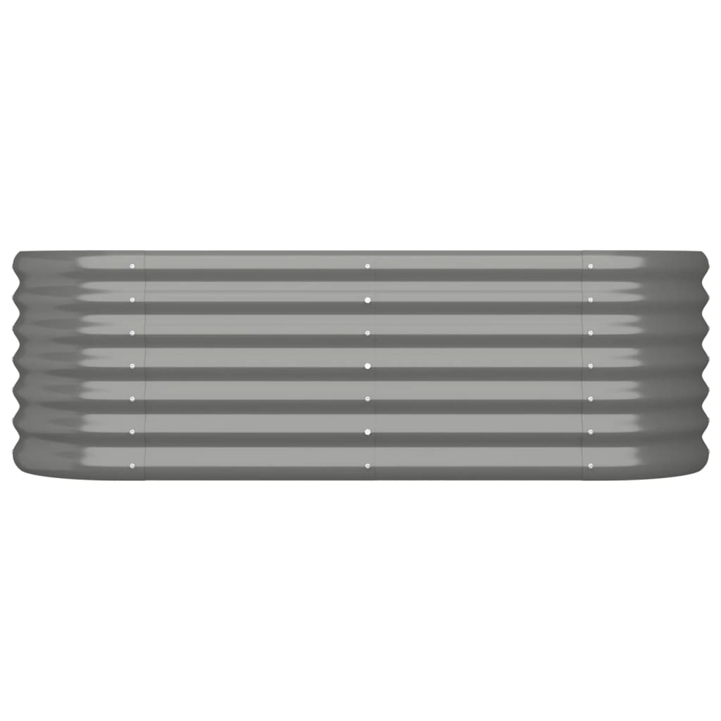 Vidaxl plantenbak 114x40x36 cm gegalvaniseerd staal grijs