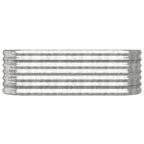Vidaxl plantenbak 114x40x36 cm gegalvaniseerd staal zilverkleurig