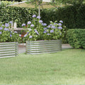Vidaxl plantenbak 114x40x36 cm gegalvaniseerd staal zilverkleurig