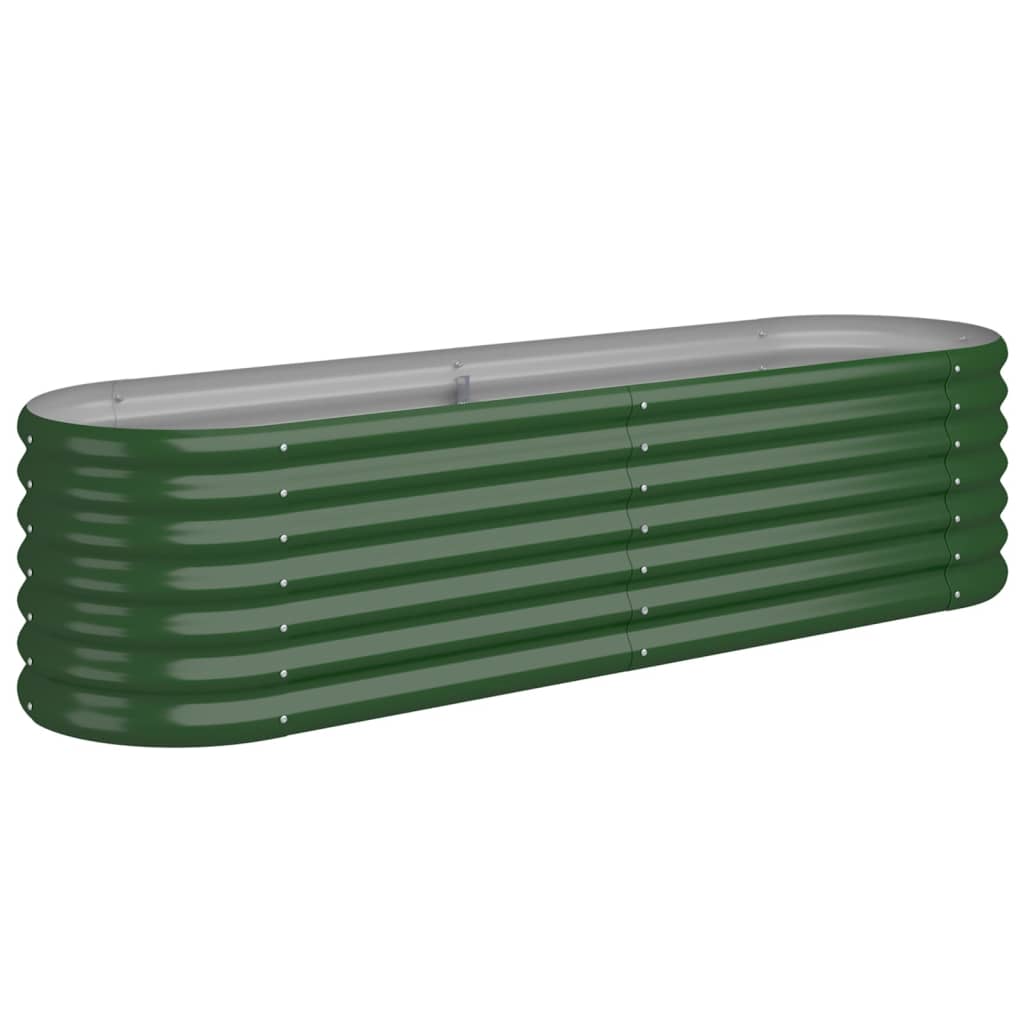 Vidaxl plantenbak 152x40x36 cm gegalvaniseerd staal groen