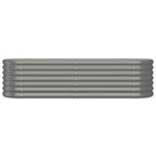 Vidaxl plantenbak 152x40x36 cm gegalvaniseerd staal grijs