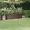 Vidaxl plantenbak 152x40x36 cm gegalvaniseerd staal bruin