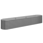 Vidaxl plantenbak 224x40x36 cm gegalvaniseerd staal grijs